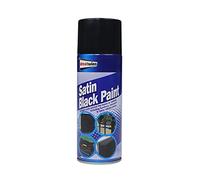Streetwize - Satin Black Spray Paint, 400ML - Quick Drying - Metal, Glass, Plastic, Wood (SWCHEM44)