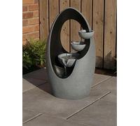 Streetwize Infinity Loop Solar Fountain -Sculptural Water Art One Size Grey