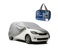 Streetwize Small Waterproof Car Cover, Fully Weatherproof & Breathable, Heavy Duty Protection from Dust, Dirt, UV Rays, Snow and Ice, Elasticated Hem with Buckle Strap, 406 x 165 x 117 cm - SWWCCS