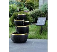 Gardenwize Solar Cascading Black & Gold Water Feature GW563