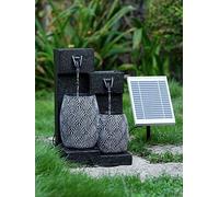Gardenwize Solar Water Feature Double Vase Vase With Battery Back-Up