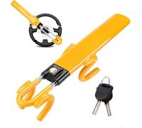 Streetwize SWTBL Twin Bar Wheel Lock 2 keys High Visibility Deterrent Anti-theft, Yellow Colour