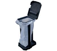 Streetwize Accessories Leisurewize LWACC37 Eco Bin - Black, Easy to Assemble Snap Together Eco Bin, with 10 Bin Liner, Twin Peg Points