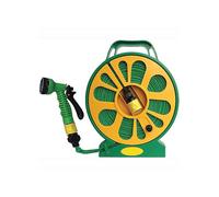 Streetwize Superflat 15 metre Garden Hose Pipe with Spray Gun & Storage Wheel