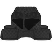 Streetwize SWCM115 Empress Combination Car Mat Set [Set of 3], Black, Rubber Car Mat Set with Full Cross Rear Mat, Anti-Slip Backing
