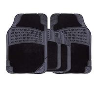 Streetwize SWCM64 Stellar Rubber Mixed with Carpet, Combination Mat Set - Black (Set of 4)