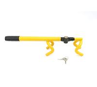 Streetwize SWDH Double Hook Steering Wheel Lock - Yellow, Heavy Duty Wheel Lock with Cross Locking Mechanism, Hi-Vis Deterrent. Anti-Theft Locking Devices