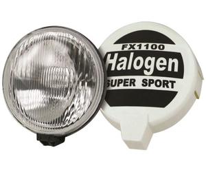 Streetwize SWDL6 Large Rally Round Halogen Spot Lights - 8 In., Bike Accessory with H3-55W Bulb for Road Safety. Automobile Safety Equipment