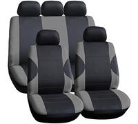 Streetwize SWSC54 Polyester Seat Cover Set with Zips - Grey (11 Pieces)