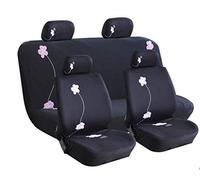 Streetwize SWSC81 Bloom Check Seat Cover Set - Universal Fit, Waterproof Polyester Car Seat Cover with Floral Print, Elasticated Hems, Central Zip