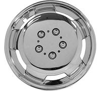 Streetwize SWUX104 Chrome Deep Dish Wheel Cover Set - 15 in. Hubcap, ABS/PP Decorative Wheel Trim | Automotive Exterior Car Accessories