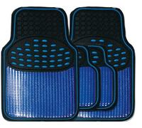 Streetwize SWUXM5 Revelation Mat Set Metallic Anti-Slip Car Mats - Heavy Duty, All Weather - Car Interior Accessory (Blue)