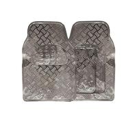 Streetwize SWUXM8 Vision Checker Mats - Car Mats w/Anti-Slip Backing, Metallic Style