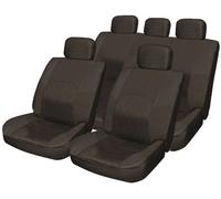 Streetwize SWUXSC25 Montana Black Premium Polyester Combination Seat Cover Set with Leather Look Trim