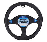 Black Steering Wheel Cover Soft Leather Look Padded Grip Universal Fit