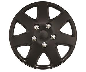 Streetwize - Tempest Premium Wheel Cover Set - Matt Black Rim, 14 in. Hubcap, Decorative Wheel Trim. Automotive Exterior Car Accessories