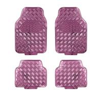 Streetwize - Think Pink Checker Plate 4 Piece Rubber Car Mat Set