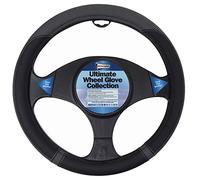 Streetwize - Ultimate Anti-Slip Steering Wheel Cover, Breathable Wheel Protector - 37-39cm Diameter Wheels (Black/Dark Grey)