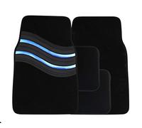 Streetwize - Wave Carpet Car Mat Set - Anti-Slip, Heavy Duty, Universal Car Mats - Car Interior Accessory (Blue)