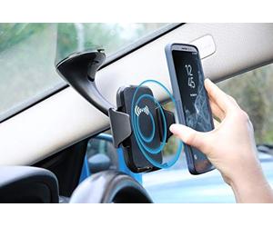 Streetwize - Wireless Phone Charger with Window And Dash Suction - Holds smartphones between 55 to 85mm