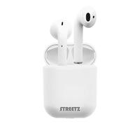 Streetz True Wireless Stereo Semi-In-Ear Earbuds With A 300Mah Charging Case - White White