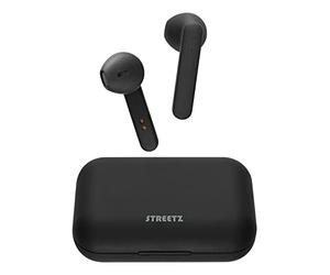 STREETZ TWS-104 Stereo Bluetooth Headphones In-Ear Wireless Headphones, Bluetooth 5.0 Earbuds with Built-in Microphone and Quick Charging Case, Up to 12 Hours of Music Playback, Comfortable Hold,