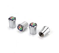 STREHN Car Tyre Valve Caps Alloy Aluminum for Alfa Romeo Giulia Stelvio Dust Radiator Accessories Wheel Centre Stem Covers,Silverstyle