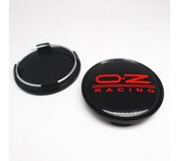 STREHN Car Wheel Hub Centre Caps Cover Sticker for 57mm/63mm OZ Racing Tyres Rims Styling Decoration Decals Protector Accessories,A-Blackstyle