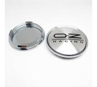 STREHN Car Wheel Hub Centre Caps Cover Sticker for 57mm/63mm OZ Racing Tyres Rims Styling Decoration Decals Protector Accessories,B-Silverstyle