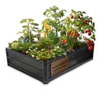 STREND PRO Raised Bed Metal 120 x 90 x 30 cm | Low Small Raised Bed for Garden Sheet | Garden Bed Made of Galvanised Steel for Vegetables, Herbs & Tomato Plants | Steel Planter, Herb Bed