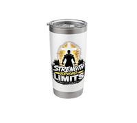 Strength Beyond Limits Philippians 4:13 Faith Christian Gym Stainless Steel Insulated Tumbler