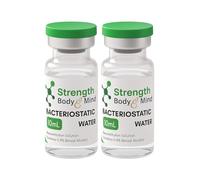 Strength Body & Mind Bacteriostatic Water, Twin-Pack 10mL Glass Vials, Reconstitution Solution with 0.9% Benzyl Alcohol, Laboratory Supply