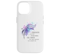 Strength Comes form Overcoming the Things Growth Mindset Tee Case for iPhone 14
