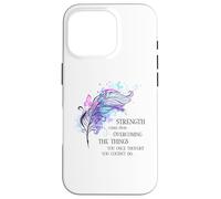 Strength Comes form Overcoming the Things Growth Mindset Tee Case for iPhone 16 Pro