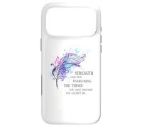 Strength Comes form Overcoming the Things Growth Mindset Tee Case for iPhone 17 Pro Max