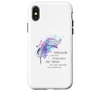 Strength Comes form Overcoming the Things Growth Mindset Tee Case for iPhone X/XS
