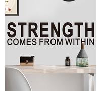 Strength Comes from Within Wall Stickers, Inspirational Motivational Quote Vinyl Decal, Positive Affirmation Wall Art for Home, Office, Living Room, Bedroom Decor, Self-Adhesive PVC Wall Sticker