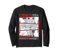 Strength Comic Style Bold Characters Long Sleeve T-Shirt