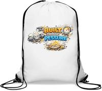 Strength Developed Under Intense Pressure Gym Sack Casual Drawstring Bag White