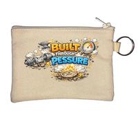 Strength Developed Under Intense Pressure Key Chain Coin Purse Beige