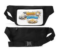 Strength Developed Under Intense Pressure Unisex Waist Bag Black