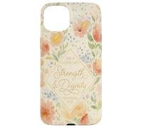 Strength Dignity Proverbs 31:25 Pastel Floral Christian Case for iPhone 15 Plus