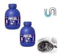 Strength Drain Cleaner Powerful Pipe, Sink and Drain Cleaner, Clog Remover, Industrial Strength Formula, Fast Action, Powerful Dredging Agent for Kitchen Bathroom Toilet Shower (2PC)