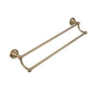 Strength Enemy Brushed Brass 60cm Double Towel Rack, Towel Rail for Bathroom & Kitchen, Rust & Scratch Resistant, Wall Mounted Towel Holder