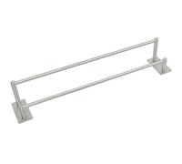 Strength Enemy Double Towel Rail Holder 70 cm SUS304 Stainless Steel Brushed Self-Adhesive Wall Mounted Towel Rack for Bathroom & kitchen - Silver
