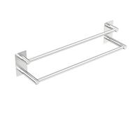 Strength Enemy Double Towel Rail Holder 74.5 cm SUS304 Stainless Steel Brushed Self-Adhesive Wall Mounted Towel Rack for Bathroom & kitchen - Silver