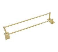 Strength Enemy Towel Rail SUS304 Stainless Steel 60 cm Double Self-Adhesive Towel Rack Bathroom Brushed No Drilling Towel Holder Wall Mounted for Bath & kitchen - Gold