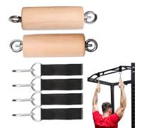 Strength Grip Handles, Portable Climbing Bar Grips, Enhanced Hold with Wooden, Compact Forearm Training Equipment, Pull Up Grips with Minimal Design, Fitness Gear for Outdoor Indoor
