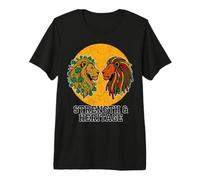 Strength & Heritage Two Lions Half Jamaican Half Irish Roots Premium T-Shirt