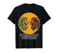 Strength & Heritage Two Lions Half Jamaican Half Irish Roots T-Shirt